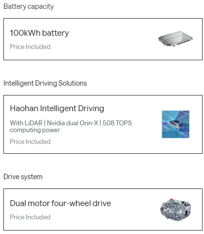Zeekr 001 Privilege AWD Basic Electronics