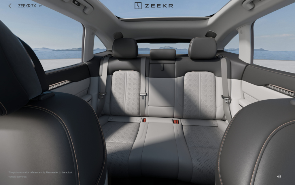 Nappa Leather Bllack and grey Zeekr 7X - Aerospider Cars