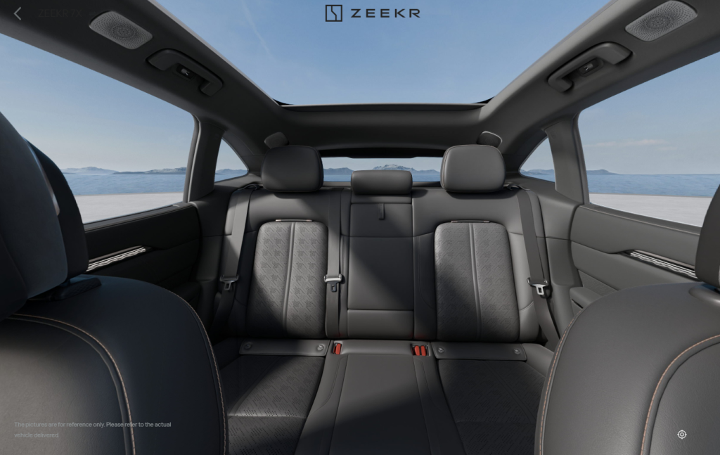 Nappa Leather Black Zeekr 7X Aerospide Cars