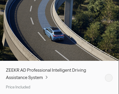 Zeekr 001 Privilege AWD LIDAR level 2