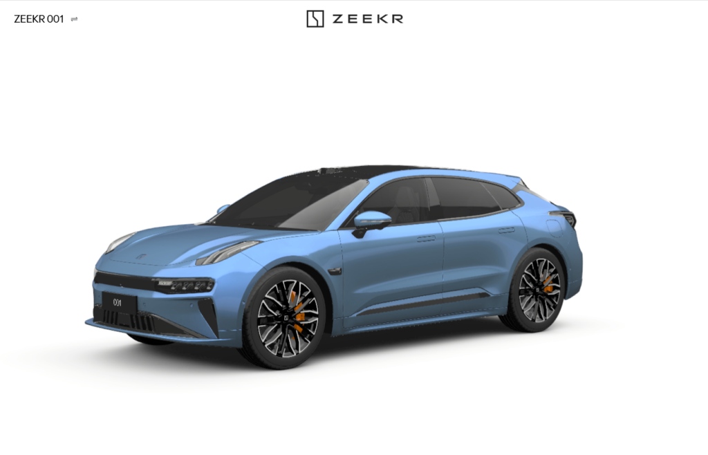 Zeekr 001 Privilege Blue - Aerospider Cars